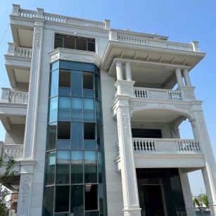 丹东 白麻花岗岩别墅外墙干挂效果展示