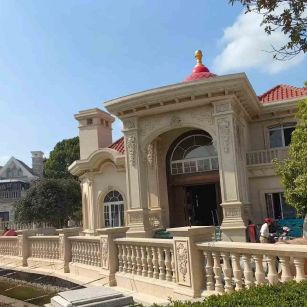 丹东 黄金麻花岗岩欧式别墅