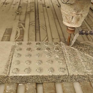 丹东 芝麻白花岗岩石材盲人石、盲道石、盲点石