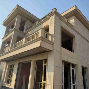 丹东 黄金麻花岗岩石材荔枝面外墙干挂效果展示