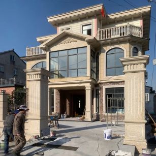 丹东 黄金麻花岗岩荔枝面别墅外墙干挂私家专属