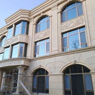 丹东 黄金麻花岗岩别墅外墙干挂