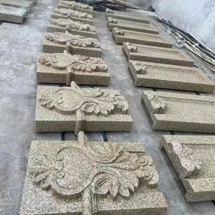 丹东 黄金麻花岗岩别墅外墙雕刻板