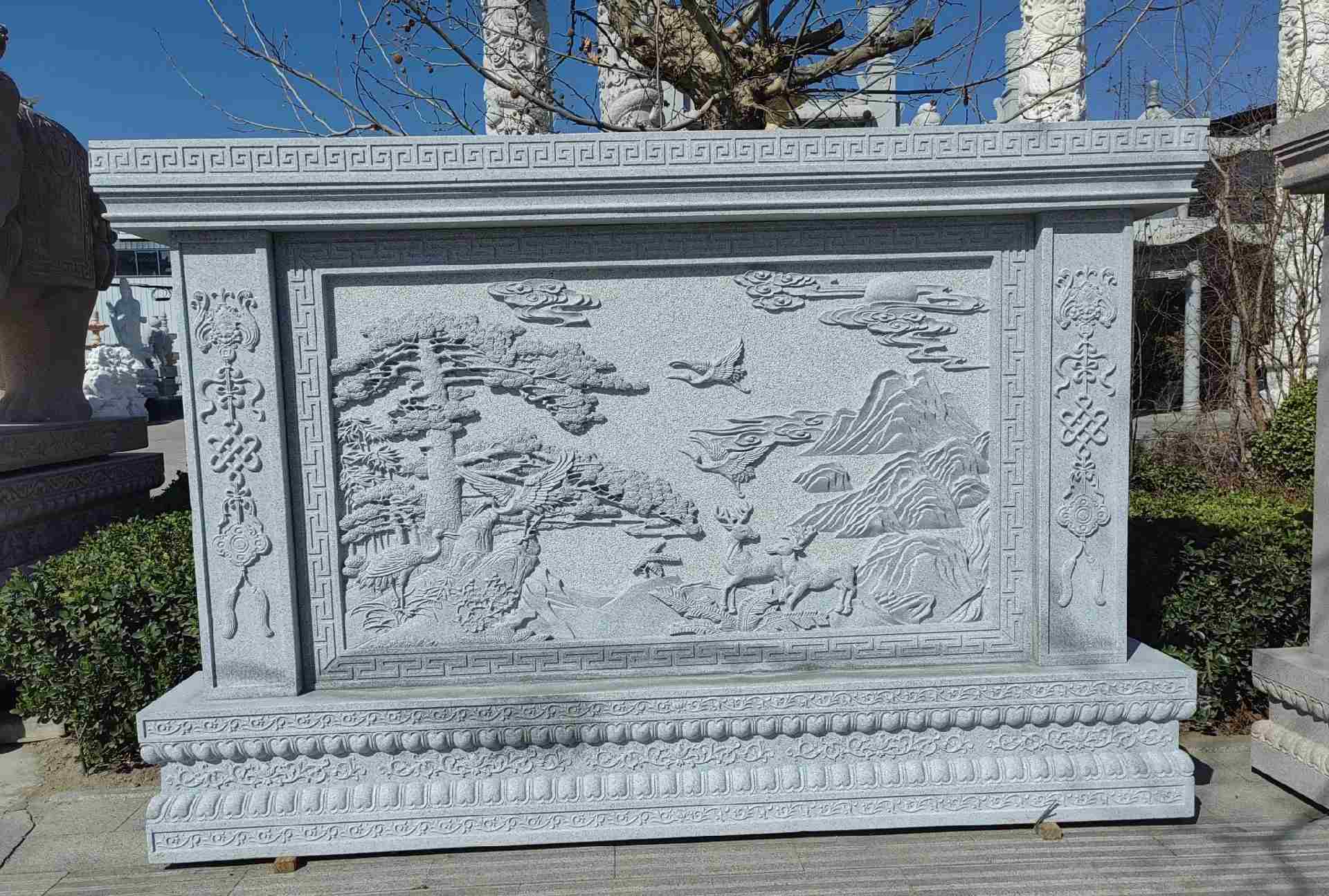 丹东 芝麻白大型照壁，屏风，影壁