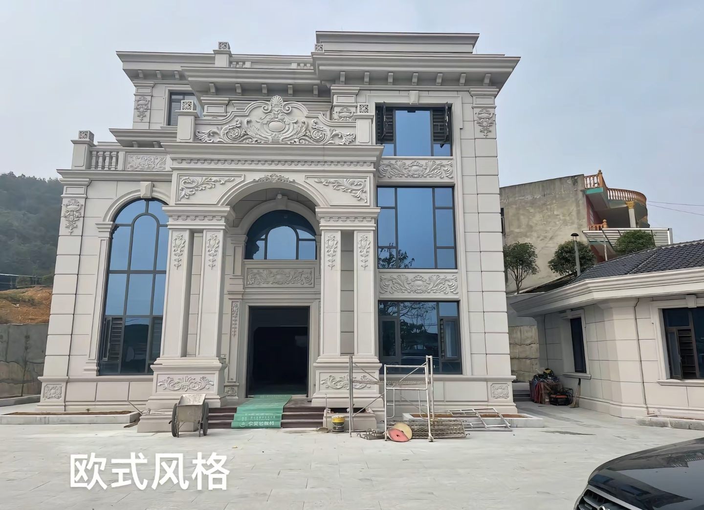 丹东 白麻花岗岩别墅外墙干挂